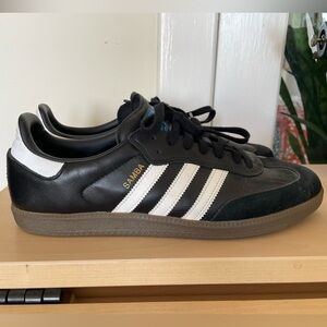Adidas Sambas Black with White Stripes Men’s 12